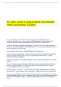  ATI CBC Level 4 &lpar;A&rpar; questions and answers 100&percnt; guaranteed success&period;