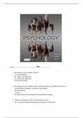 Test bank for Psychology 4th Edition by Daniel In Schacter Latest Update With All Chapter Questions and Correct Answers 100% Complete
