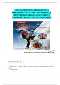 TEST BANK FOR VANDERS HUMAN PHYSIOLOGY 15TH EDITION WITH ALL CHAPTER QUESTIONS AND CORRECT ANSWERS 100&percnt; COMPLETE SOLUTION