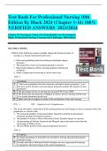 Test Bank For Professional Nursing 10th  Edition By Black 2024 &lpar;Chapter 1-16&rpar; 100&percnt;  VERIFIED ANSWERS 2023&sol;2024