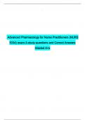 Advanced Pharmacology for Nurse Practitioners &lpar;NURS 5334&rpar; exam-3-study-questions and Correct Answers Graded A&plus;