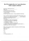 Bio 250 straighterline test 1 prep Questions With Complete Solutions