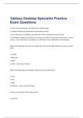 Tableau Desktop Specialist Practice Exam Questions and answers 