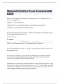 Microsoft Certified Azure Fundamentals&vert; 134 Exam Questions with 100&percnt; Correct Answers &vert; Verified &vert; Latest Update