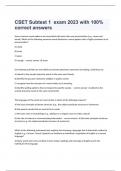 CSET Subtest 1  exam 2023 with 100% correct answers