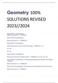 Geometry 100%  SOLUTIONS REVISED  2023//2024