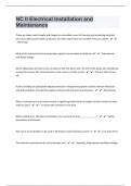 Written Exam for NC II Electrical Installation and Maintenance&vert; 30 Questions with 100&percnt; Correct Answers &vert; Verified 2023