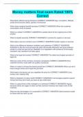 Money matters final exam Rated 100&percnt; Correct