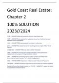 Gold Coast Real Estate&colon;  Chapter 2 100&percnt; SOLUTION  2023&sol;&sol;2024