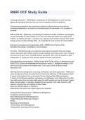 RNRF DCF Study Guide&lpar; GRADED A&plus; 100 &percnt; VERIFIED&rpar;