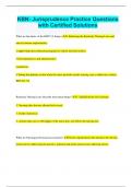 KBN- Jurisprudence Practice Questions  with Certified Solutions &lpar;23&sol;24&rpar;