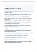 Dante Level 1 Cert Test 100% solved