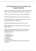 NUR 160-Hondros Exam 1 Questions With Complete Solutions