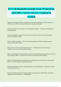 FCA UK Regulation Sample Exam 75 Questions with 100&percnt; Correct Answers &vert; Updated & Verified