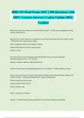 HHS 231 Final Exam OSU &vert; 250 Questions with 100&percnt; Correct Answers &vert; Latest Update 2024 &vert; Verified