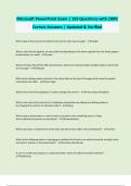 Microsoft PowerPoint Exam &vert; 105 Questions with 100&percnt; Correct Answers &vert; Updated & Verified