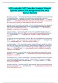 ATI Leadership 2023 Exam Best Studying Material  Updated 