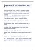 Rasmussen OP pathophysiology exam 1 B Questions and Answers 2023