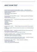 ABAT EXAM TEST Questions and Answers 2023