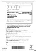 Pearson Edexcel Level 3 GCE Mathematics Advanced Subsidiary PAPER 1: Pure Mathematics  Thursday 18 May 2023 ★★★★★