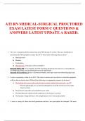 ATI RN MEDICAL-SURGICAL PROCTORED EXAM LATEST FORM C QUESTIONS & ANSWERS LATEST UPDATE A RAKED.
