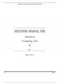 Solution Manual for Statistical Computing with R 2nd Edition Rizzo Updated A+