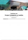 Criminologische analyse, project veiligheid en justitie