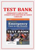 TEST BANK EMERGENCY CARE IN THE STREETS 8TH EDITION BY NANCY CAROLINE