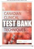 TEST BANK for Canadian Clinical Nursing Skills and Techniques 10th Edition Perry Griffin, Potter Patricia, Ostendorf Wendy and Cobbett Shelley. ISBN 9781771722094 A+
