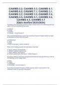 CAHIMS 5.2, CAHIMS 5.3, CAHIMS 6.1,  CAHIMS 6.2, CAHIMS 7.1, CAHIMS 3.1,  CAHIMS 3.2, CAHIMS 3.3, CAHIMS 3.4,  CAHIMS 3.5, CAHIMS 4.1, CAHIMS 4.2,  CAHIMS 4.3, CAHIMS 5.1 (Q&A Verified 2023/2024)