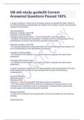 OB atiii study guide&vert;55 Correct Answered Questions Passed 100&percnt;