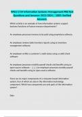 WGU C724 Information Systems Management PRE-Test Questions and Answers 2023&sol;2024 &vert; 100&percnt; Verified Answers