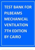 Test bank for pilbeams mechanical ventilation 7th editio by cairo.