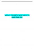 Test Bank - Chemistry-The Central Science&comma; 14th Edition &lpar;Brown&comma; 2018&rpar;