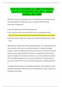 NUR 2513 MATERNAL CHILD NURSING EXAM 1 TESTBANK-with 100&percnt; verified solutions-2023-2024