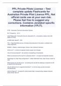 PPL Private Pilots License – Test complete update Flashcards for Australian Private Pilot Licence 2023 complete update 