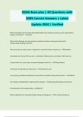 OSHA Basic plus &vert; 40 Questions with 100&percnt; Correct Answers &vert; Latest Update 2024 &vert; Verified