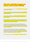 WGU C237- TAXATION&comma; Questions and answers&comma; 100&percnt; Accurate&comma; VERIFIED 2024