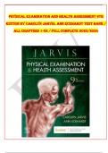 Test Bank for Physical Examination and Health Assessment, 9th Edition, Carolyn Jarvis, ISBN: 9780323510806 Latest Update