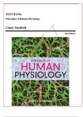 TEST BANK Principles of Human Physiology Cindy Stanfield