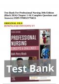 Test Bank For Professional Nursing 10th Edition (Black 2024) Chapter 1-16| Complete Questions and Answers| ISBN 9780323776653.