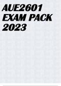 AUE2601 EXAM PACK 2023