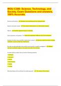 WGU C388- Science&comma; Technology&comma; and Society&comma; Exam Questions and answers&comma; 100&percnt; Accurate 2024