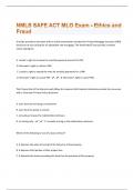 NMLS SAFE ACT MLO Exam - Ethics and Fraud 105 Questions with 100&percnt; Correct Answers &vert; Updated &vert; Download to score A&plus;