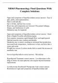 NR565 Pharmacology Final Questions With Complete Solutions