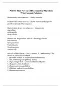 NR 565 Final Advanced Pharmacology Questions With Complete Solutions