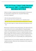 NUR 2513 Exam 1 Study Guide Questions  and Answers 100% Verified Rated A+  2023/2024 NEW FILE