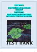 ACTUAL Test Bank for Karp’s Cell and Molecular Biology 9th Edition Karp (ALL  CHAPTERS COVERED) 100% VERIFIED BANK