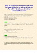 WGU D115 Objective Assessment (Latest 2023/ 2024) Advanced Pathophysiology for the Advanced Practice Nurse|300+ Questions and Verified Answers|100% Correct