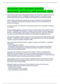 seclusion and restraint practice parameter questions and answers 100&percnt;